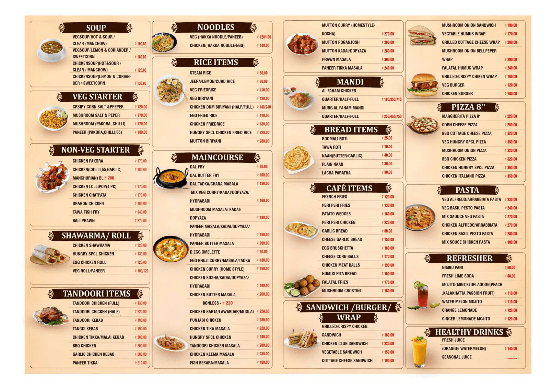 Hungry Point original menu
